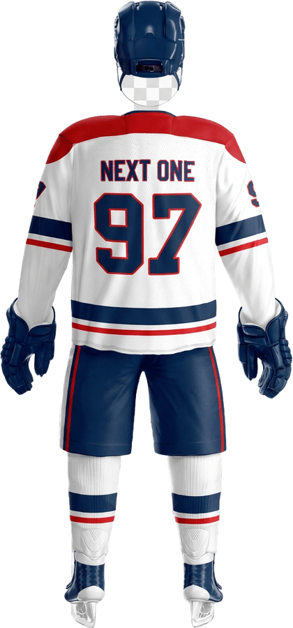 White jersey back with NEXT ONE lettering